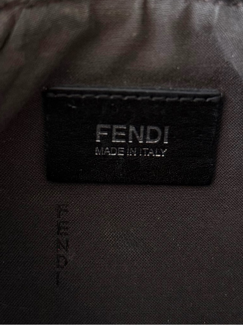 Fendi Gray Zucchino Leather Mini Charm Pochette Shoulder Bag - Picture 6 of 7